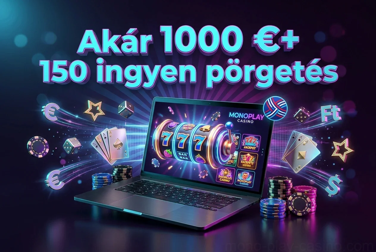 Akár 1000 €+ 150 ingyen pörgetés